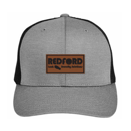 Adult Heather Trucker Cap with Burnt Sienna Patch