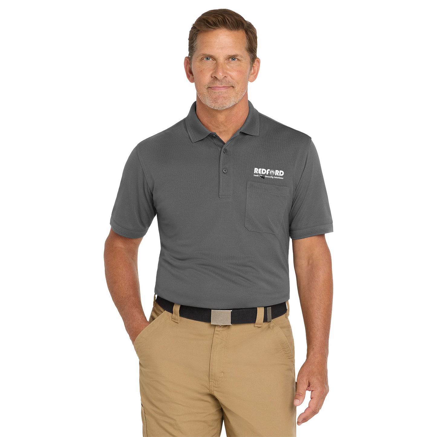 Men's CornerStone Industrial Snag-Proof Pique Pocket Polo