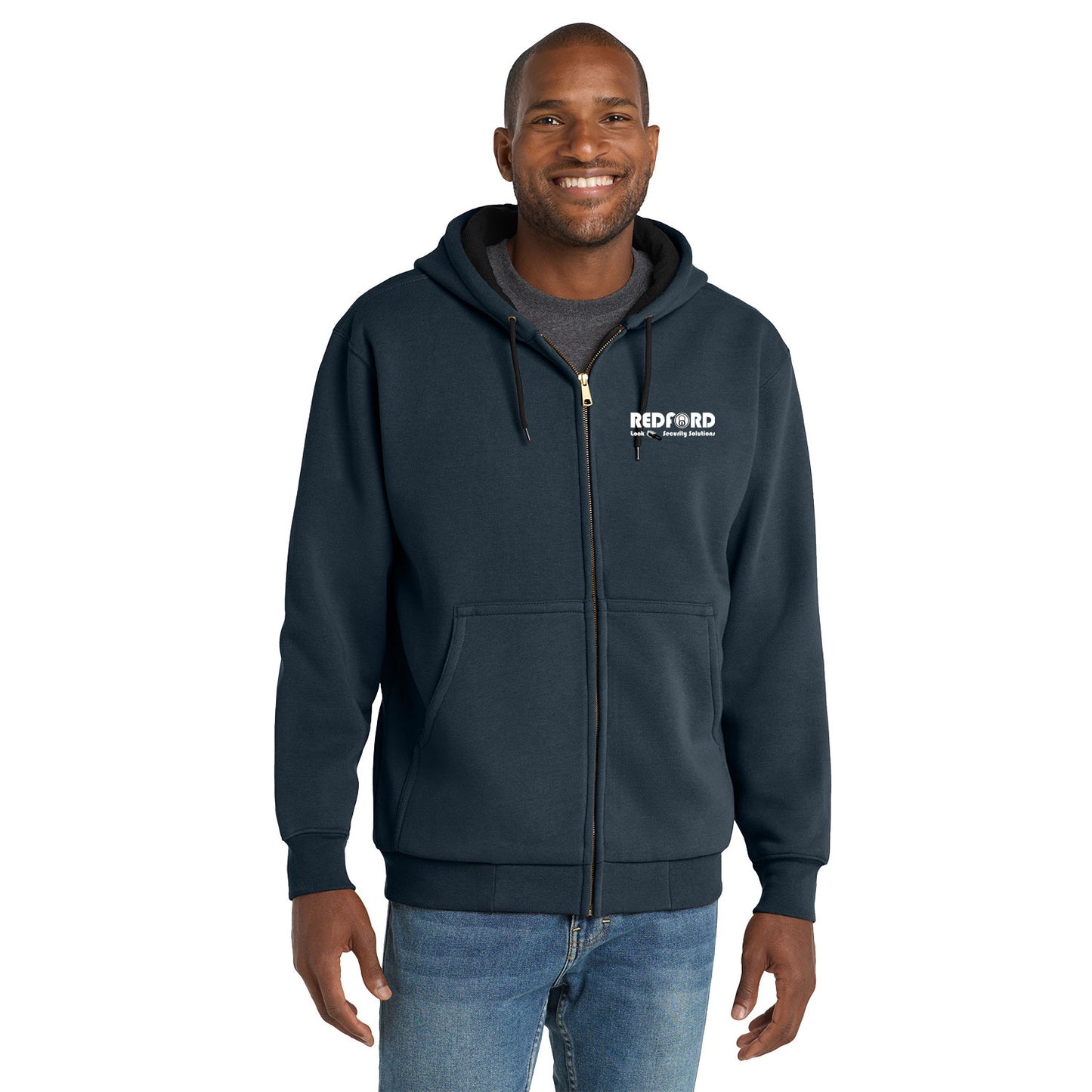 Men's Cornerstone Heavyweight Full-Zip Hooded Sweatshirt w/Thermal Lining