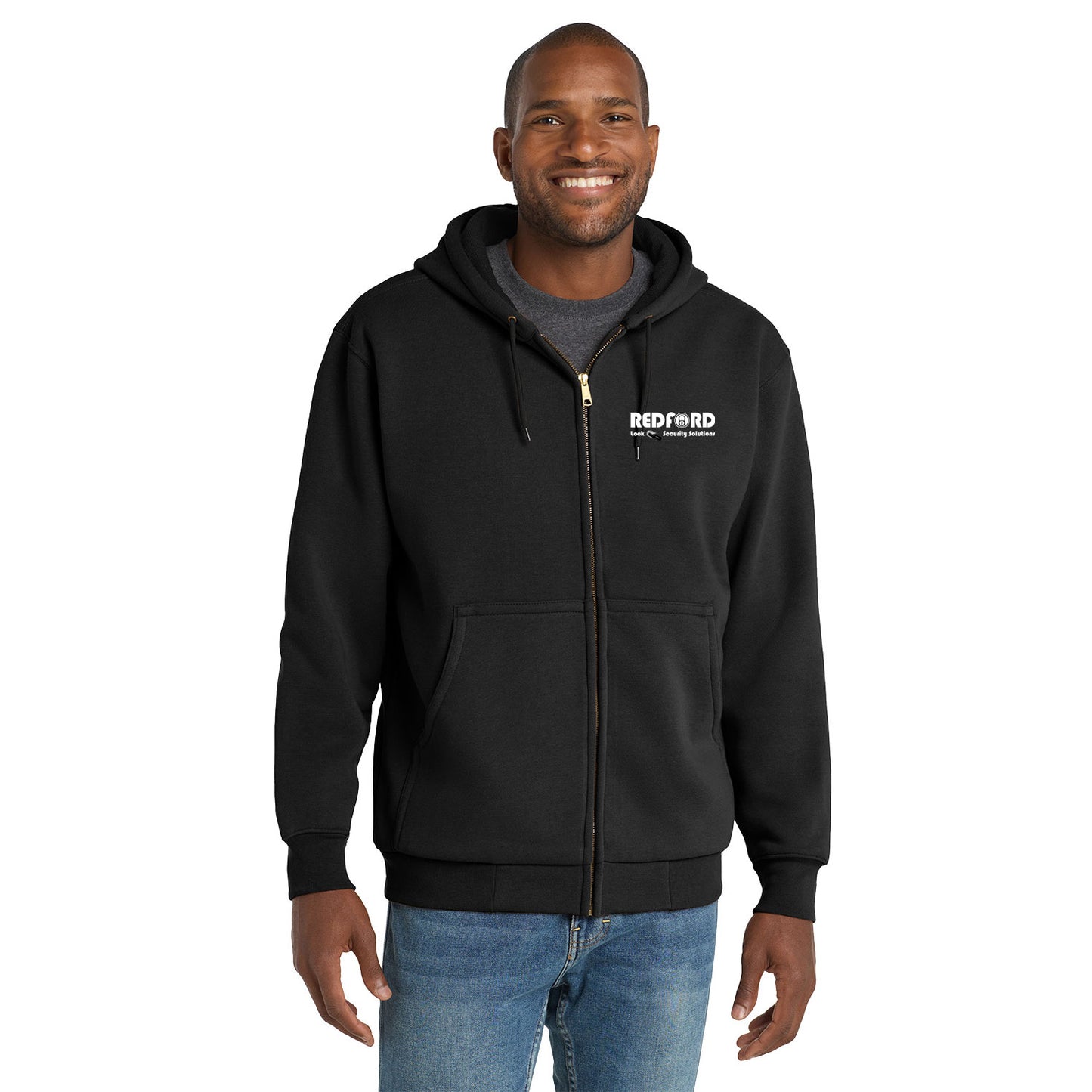 Men's Cornerstone Heavyweight Full-Zip Hooded Sweatshirt w/Thermal Lining