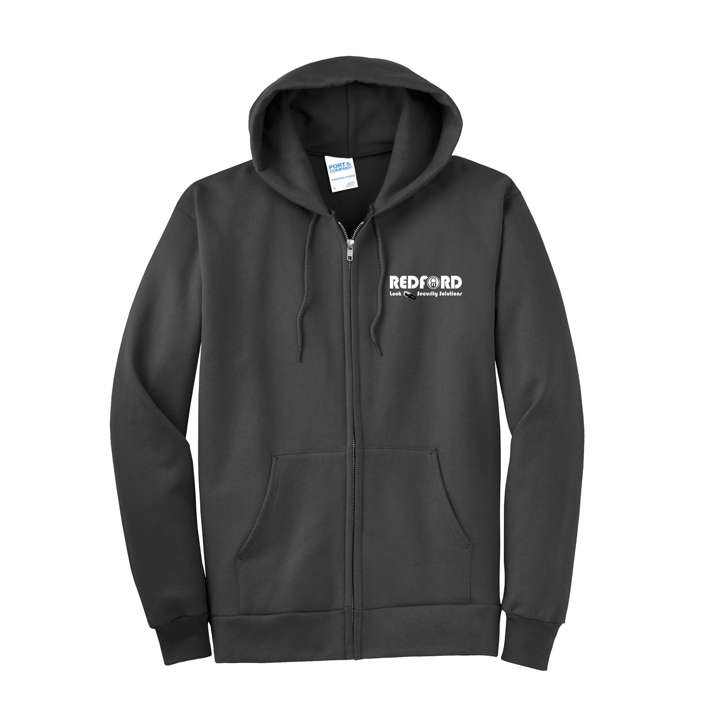 TALL Men's Port & Co Essential Fleece Full-Zip Hooded Sweatshirt