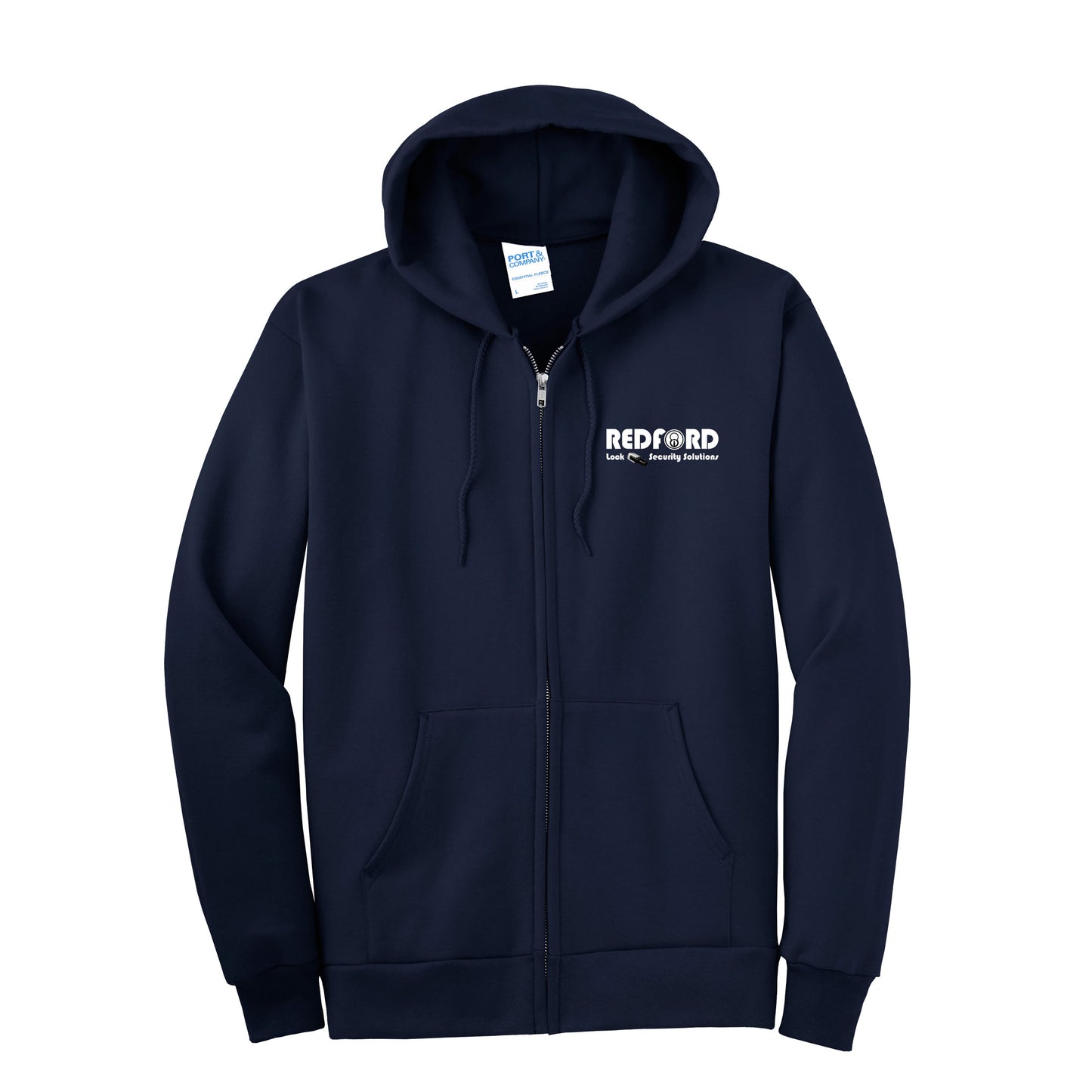 TALL Men's Port & Co Essential Fleece Full-Zip Hooded Sweatshirt